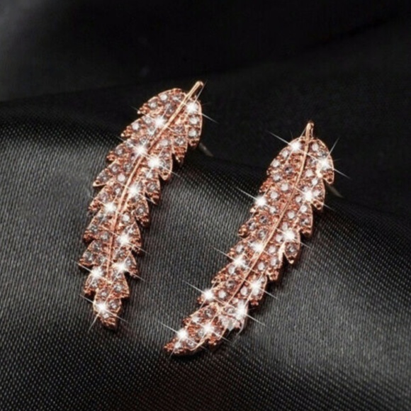 Rose Gold Stud Earrings, NICE EARRINGS, CUTE EARRINGS - Picture 3 of 5